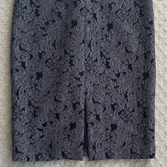 Alice + Olivia Brocade Lace Sheath Dress Gray/Black Size 6 Cocktail Wedding - Picture 5 of 15
